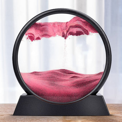 3D Hourglass Deep Sea Sandscape In Motion Red 12 inch