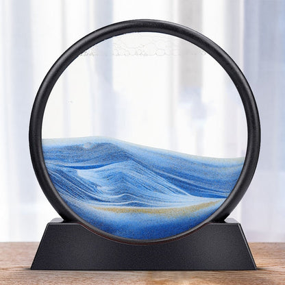 3D Hourglass Deep Sea Sandscape In Motion Blue 7 inch