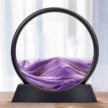 3D Hourglass Deep Sea Sandscape In Motion Purple 12 inch