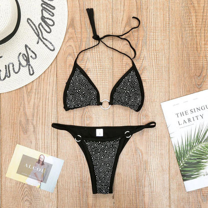 Diamond Bikini Swimwear Bathing Suit Black Bust-82-88/32.28-34.64,Waist-66-71/25.98-27.95