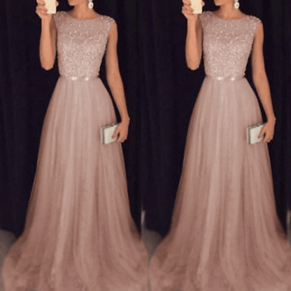 Elegant Prom Dress 2023 - Evening Gowns Sequin Dress Nude