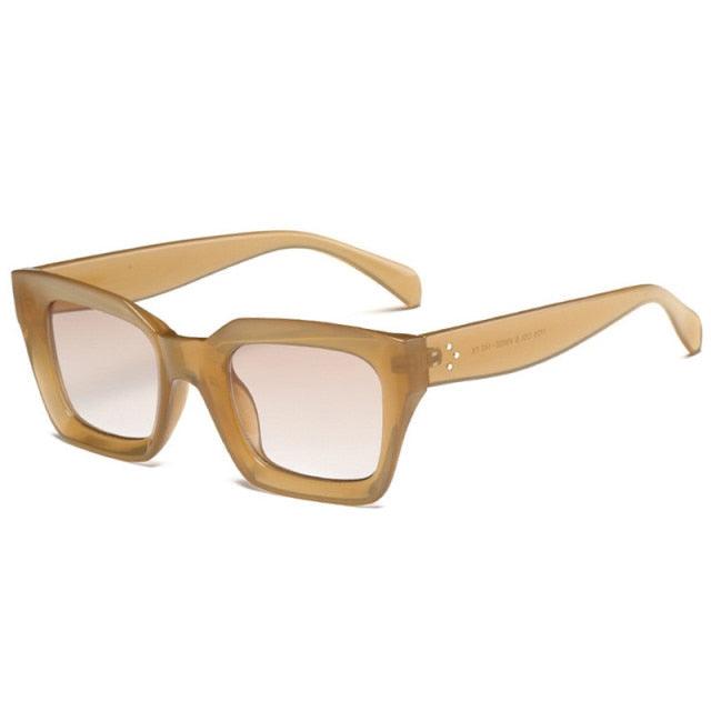 Fashion Women Square Sunglasses Yellow black