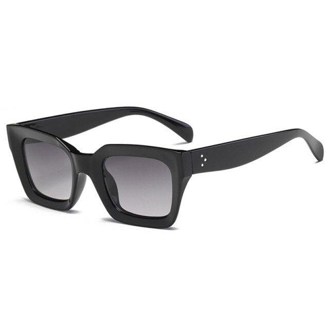 Fashion Women Square Sunglasses gray black
