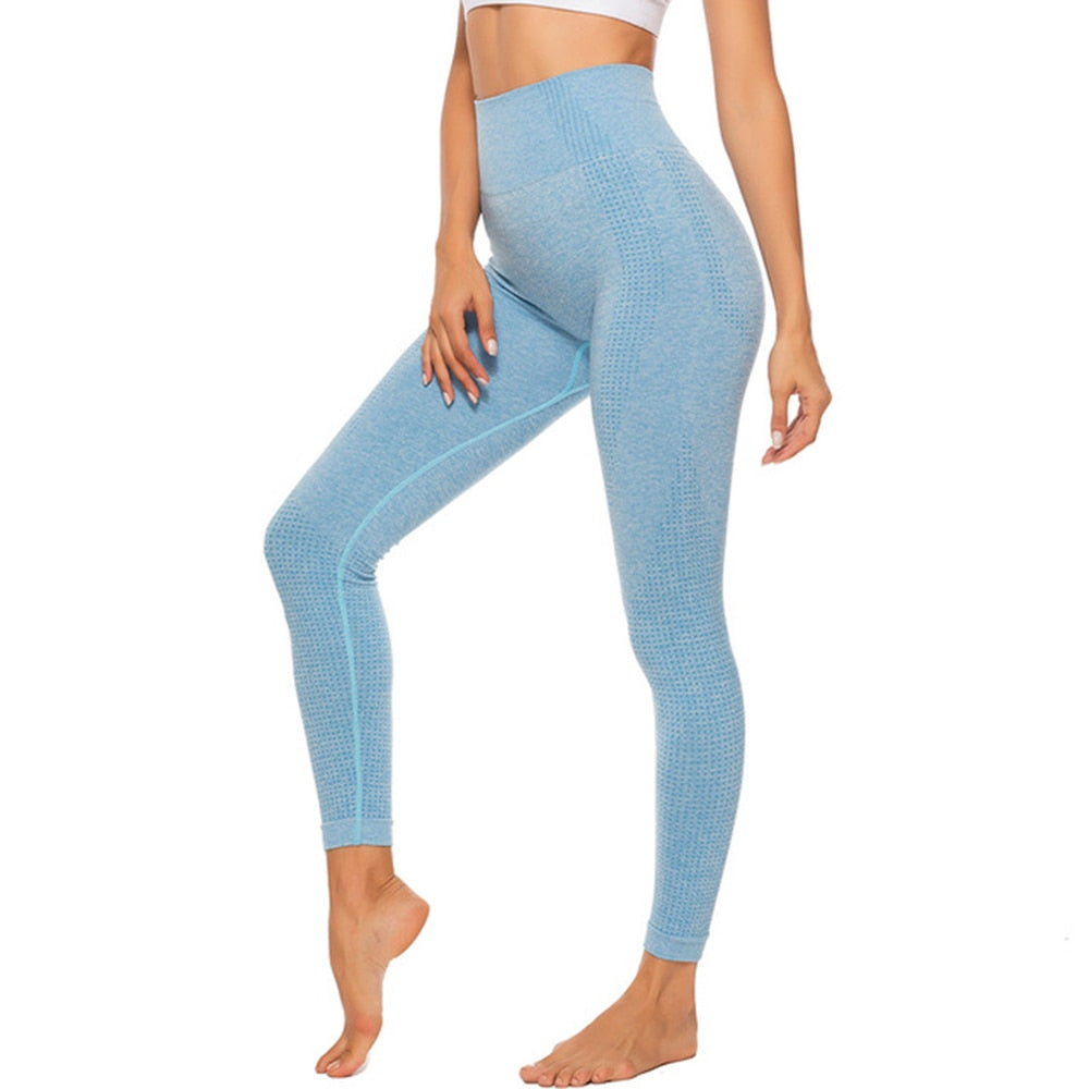 Fitness Running Yoga Pants 01 Leggings Sky Blue M