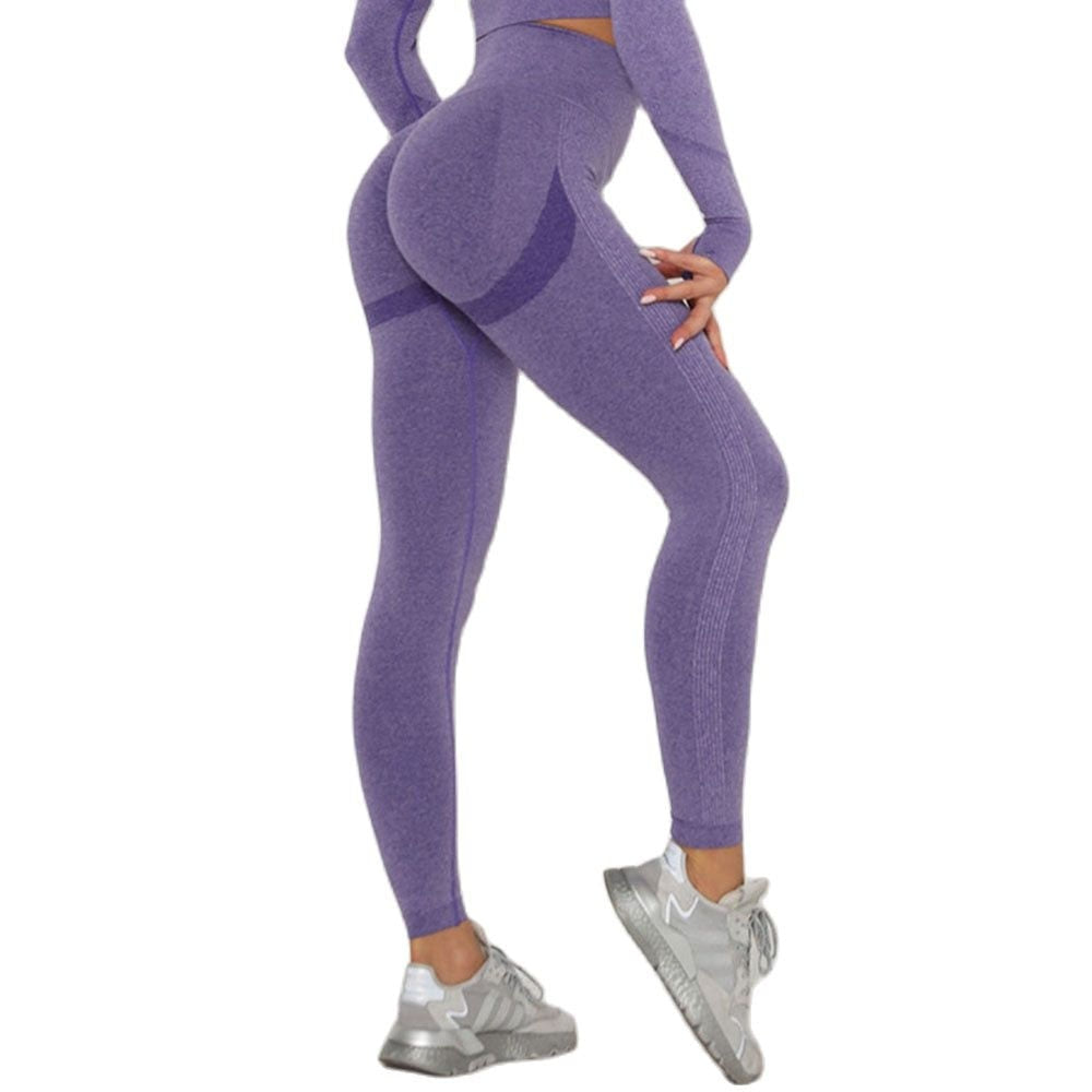 Fitness Running Yoga Pants 03 Tights Purple S