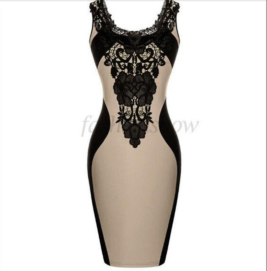 Gothic Embroidered Sleeveless Dress