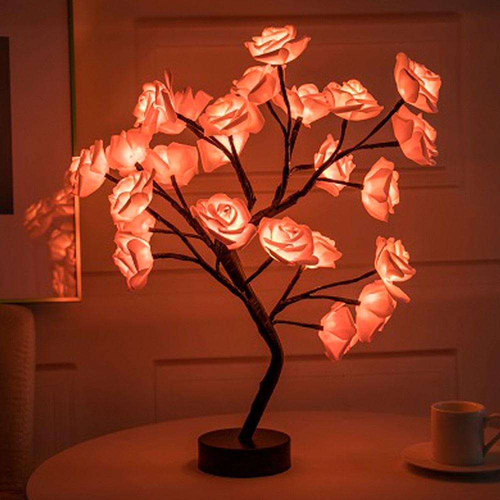 LED Rose Lamp Red