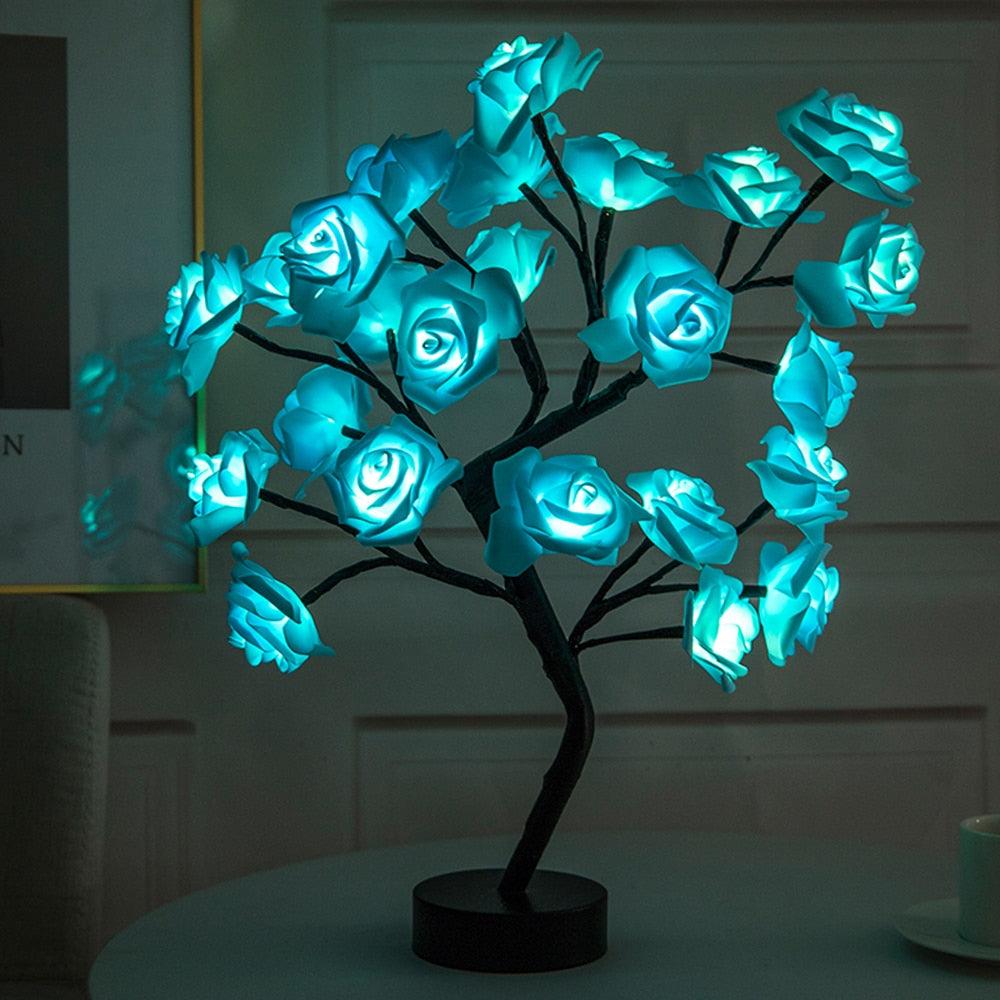 LED Rose Lamp Blue