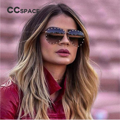 Ladies Metal Rivet Pilot Sunglasses Women Luxury Personality Rivet Glasses