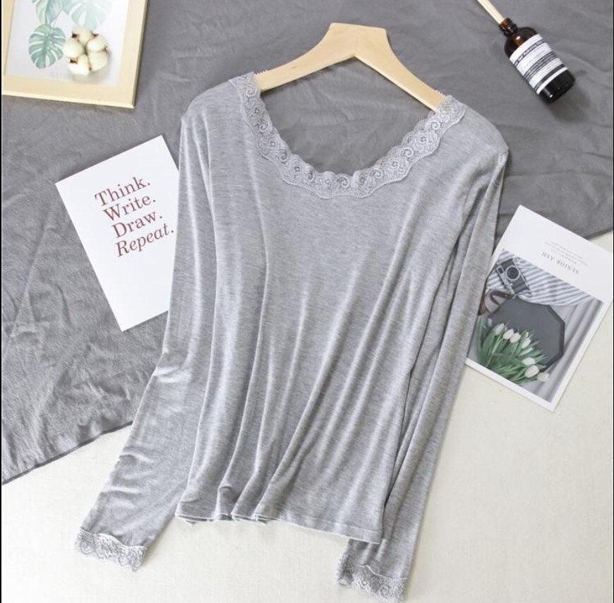 Long-sleeved Shirt gray O One Size