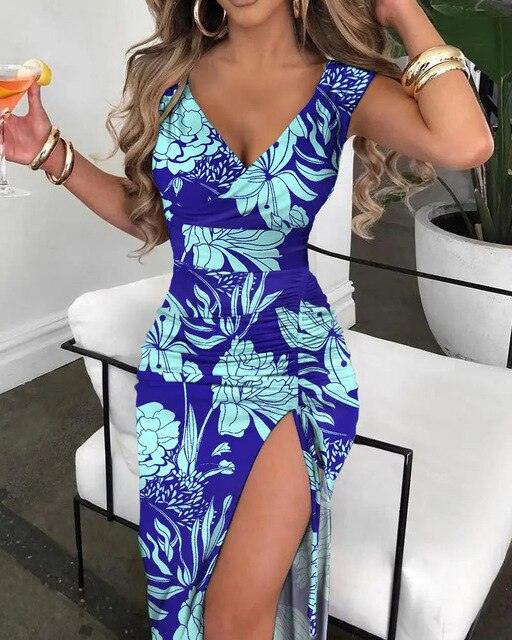 Miami Cocktail Dress Blue 2 XL