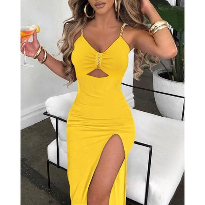 Miami Cocktail Dress Yellow XL