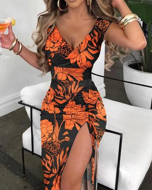 Miami Cocktail Dress Orange S