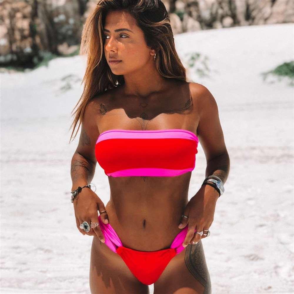 Micro Bikini Set pink red L