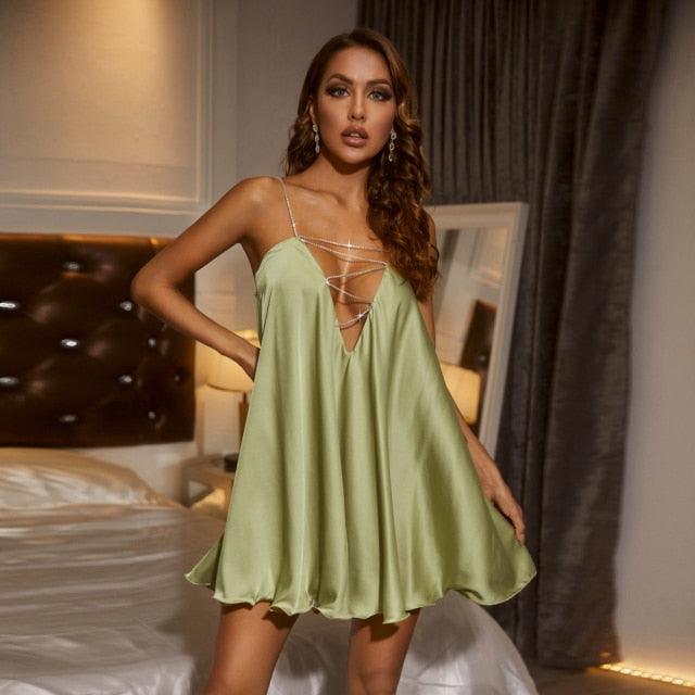 Mini luxury Dress Green S