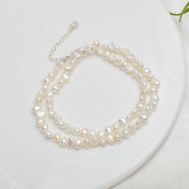 Natural Freshwater Pearl Necklace White 42cm