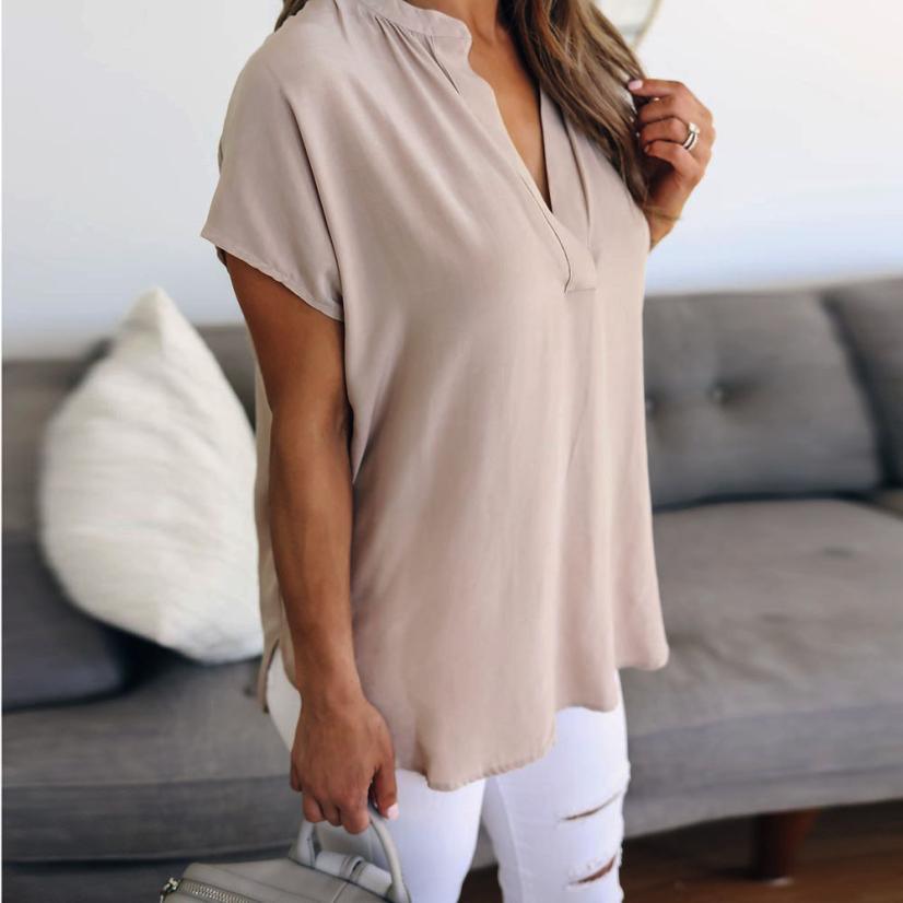 Short Sleeve Blouse Khaki