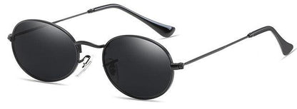 Small Oval Mirror Sunglasses For Women Pink Luxury Men Brand Designer Eyewear Shades Ladies Alloy Sun Glasses UV400 Eyegla black gray