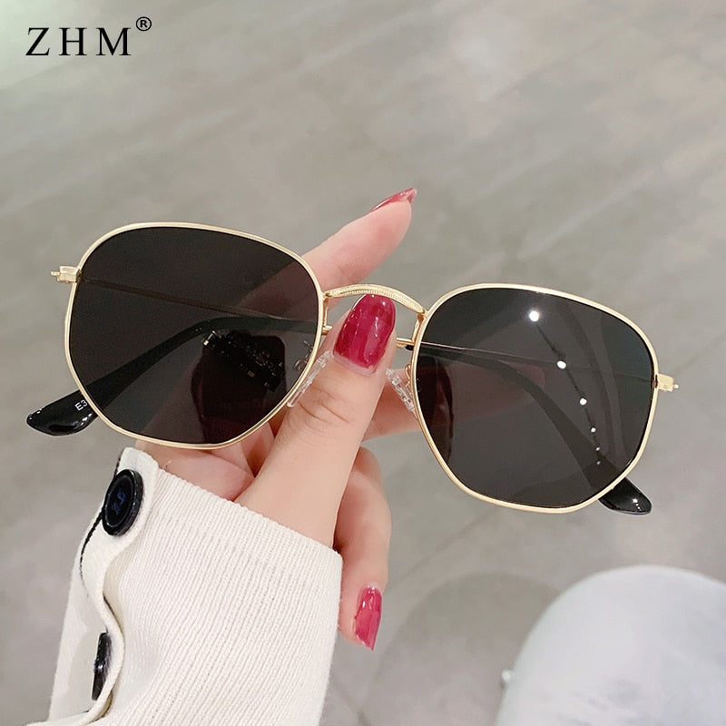 Square Metal Frame Sunglasses