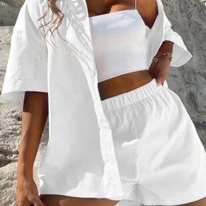 Style Shorts and Shirt Set M Branco