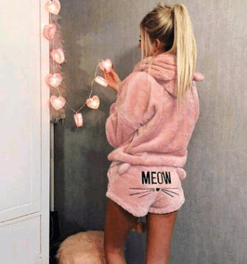 Super Comfy Meow Pajamas Light pink