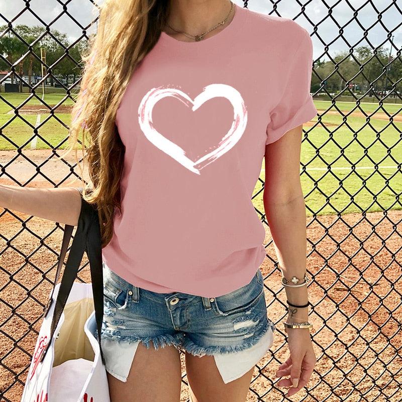 T-shirts Pink Length-70cm/27.55in, Bust-108cm/42.51in