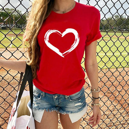T-shirts Red Length-72cm/28.34in, Bust-112cm/44.09in