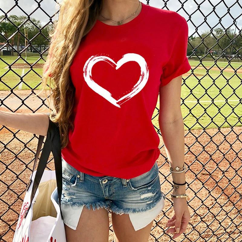 T-shirts Red Length-68cm/26.77in, Bust-104cm/40.94in