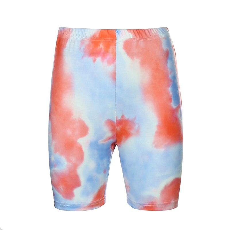 Tie Dye Biker Shorts set Only Orange Shorts L