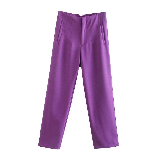 Trousers purple L