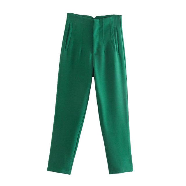 Trousers Dark green L