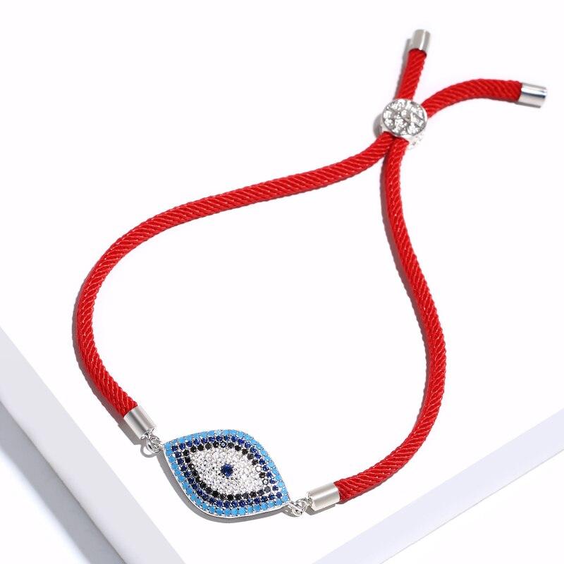 Turkish Evil Eye Design Gold Bracelets for Women Red & SIlver