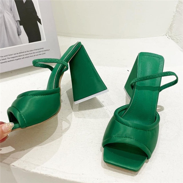 Women High Heels green 7.5