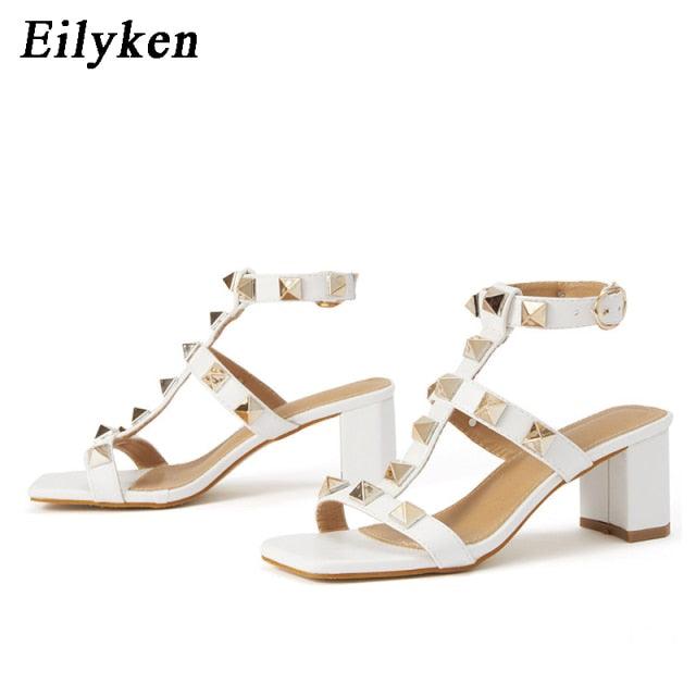 Women Rivet Shoes White 42