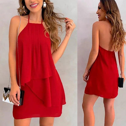 Women Sleeveless Irregular Dress