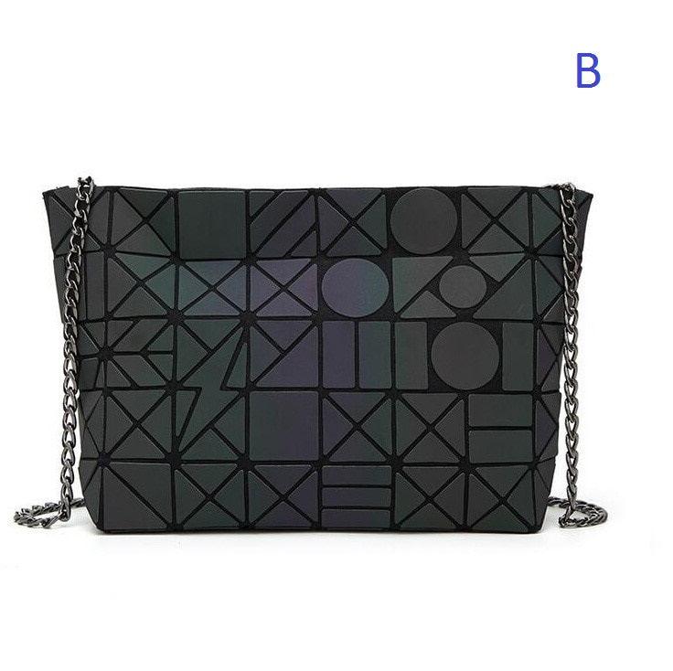 Women 's Bag Hot Luminous Geometric Laser Luminous Bag B Small