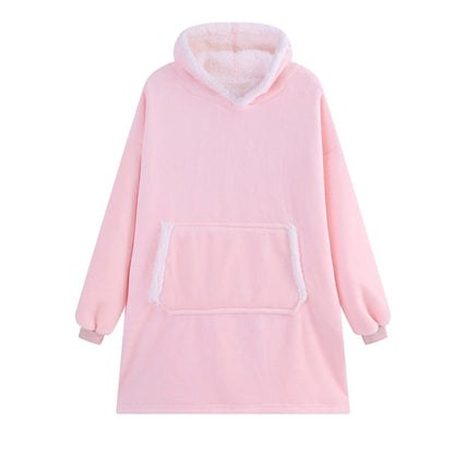 Women's Winter Blanket Hoodies New Pink Oversized