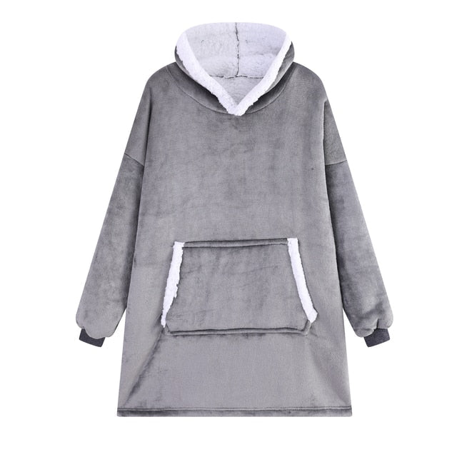 Women's Winter Blanket Hoodies New Grey Oversized