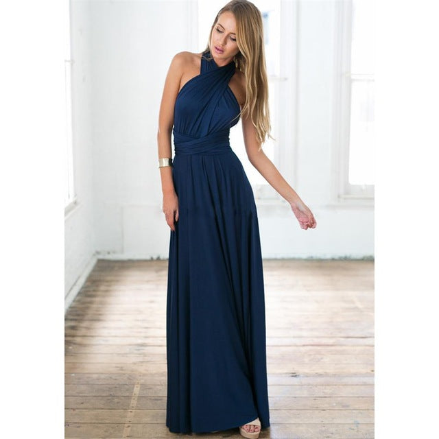 Wrap Dress Dark Blue XS