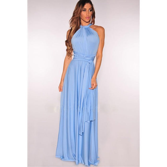 Wrap Dress Light Blue XL
