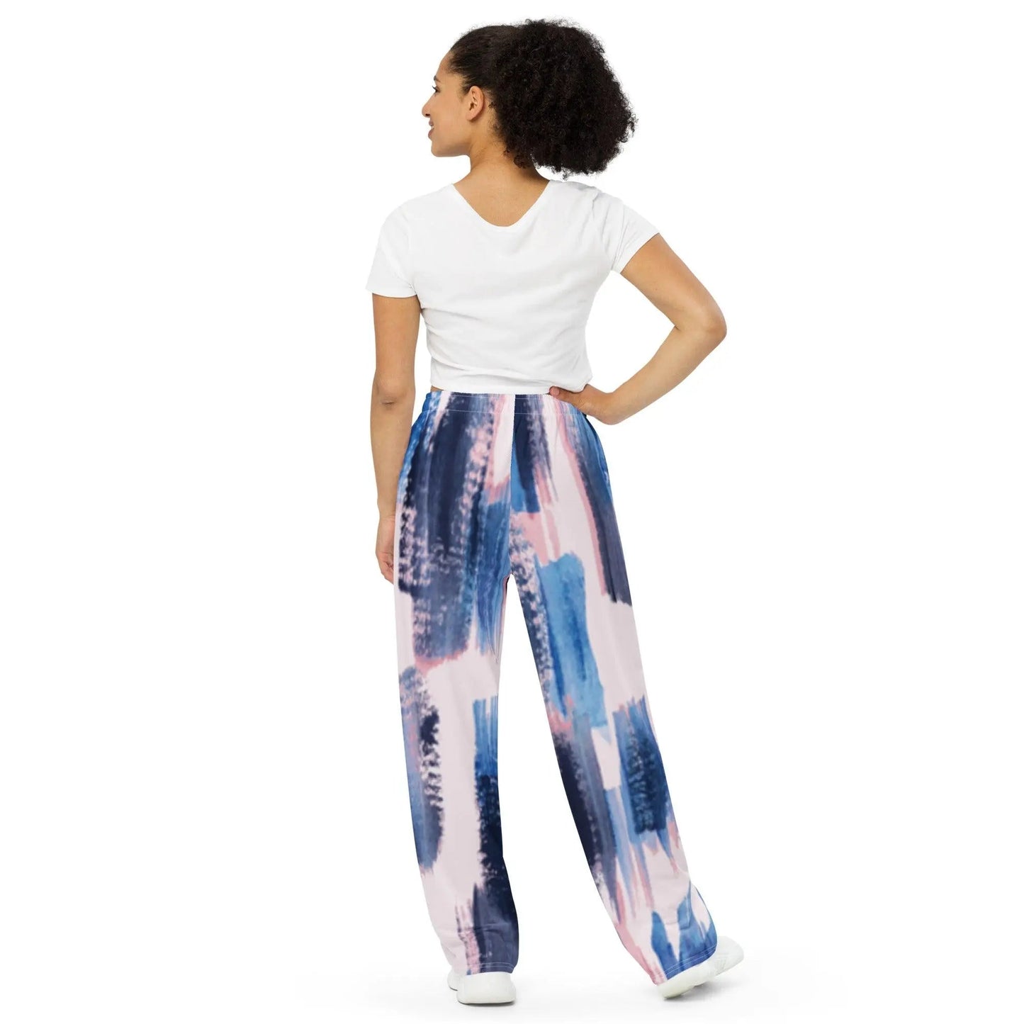 pink sky unisex wide-leg pants