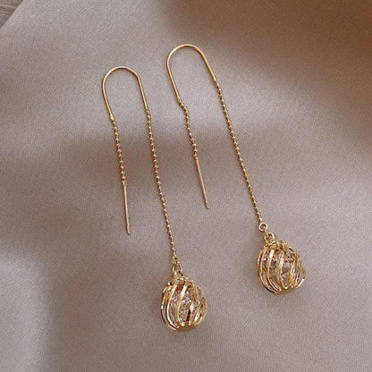 women Earrings Gold Silver gold water drop