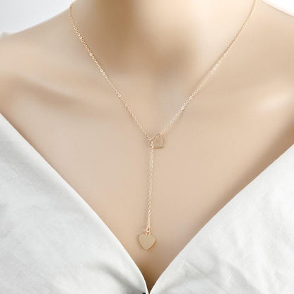 women heart necklace